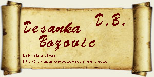Desanka Božović vizit kartica